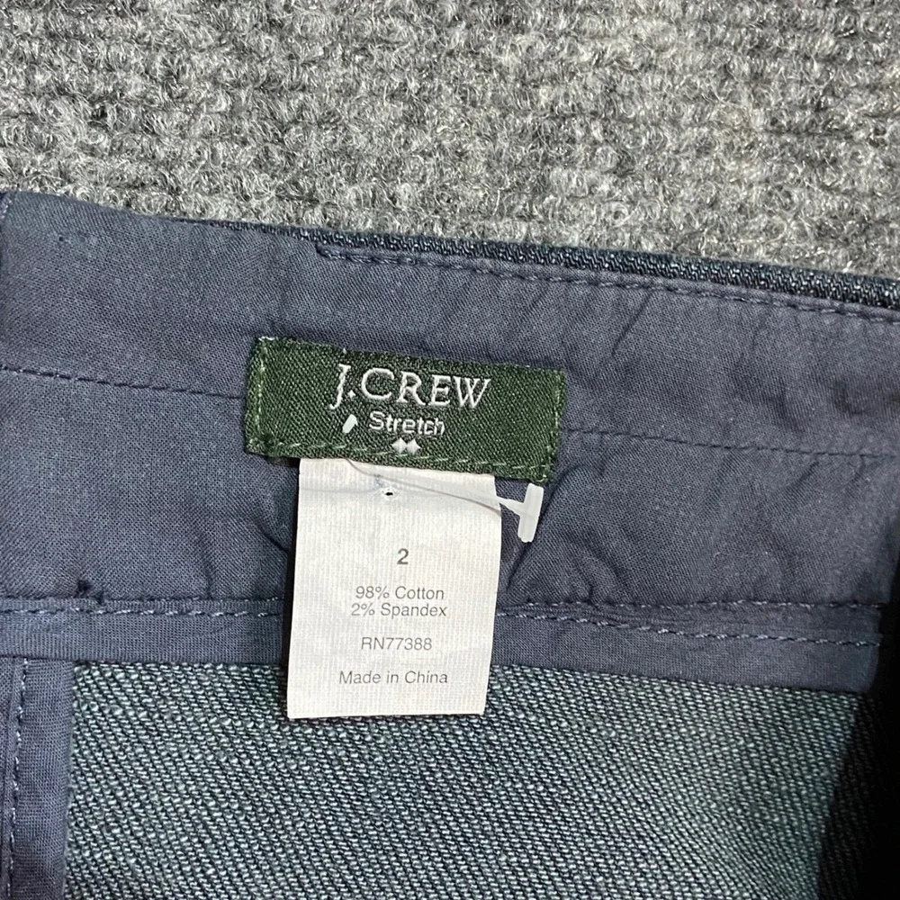 J. Crew‎ Women's Stretch Denim Pencil Skirt Size 2 Dark Wash Chic Back Slit
